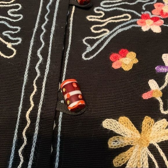 Draper’s & Damon’s Boho Floral Embroidered Boxy Jacket | M | EUC | High Quality! - Picture 5 of 7